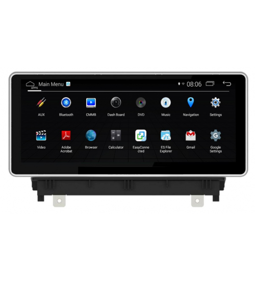 Central Multimídia Eonon Puro Android 13 | Audi A1 | A3 | Q3  (2012 à 2019) | Tela 10.25" Blu-Ray | 6Gb + 64Gb + Octa Core Snapdragon