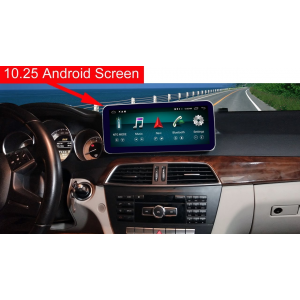 Central Multimídia Eonon Puro Android 10 Mercedes Benz C-CLASS (2008 - 2014) | Tela 10.25" 4K | 4Gb + 64Gb + Octa Core Snapdragon